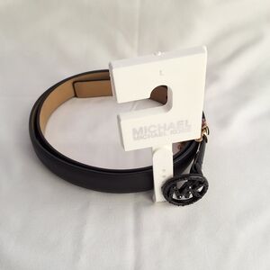 Michael Kors Black Leather Belt